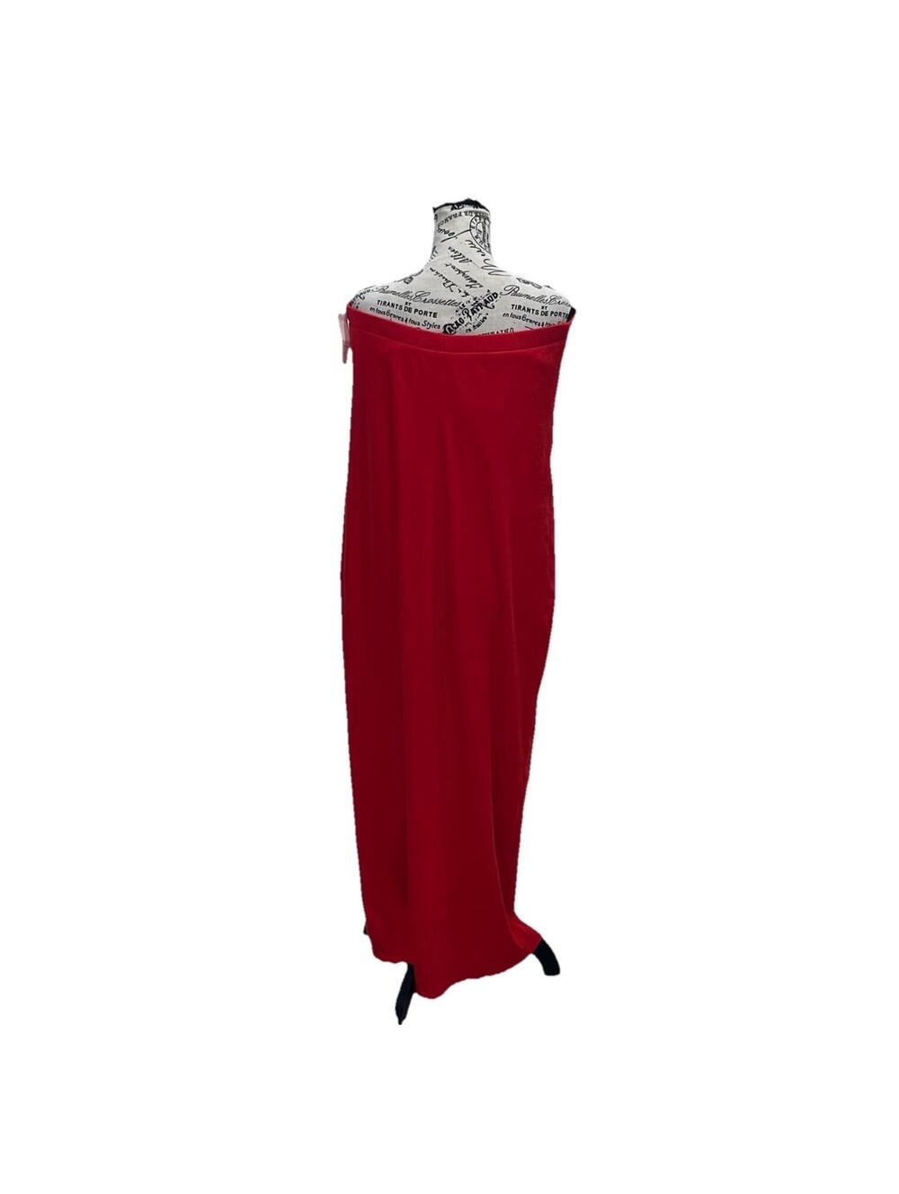 A New Day Red Strapless Ribbed Maxi Dress XXL Bodycon Tube Dress Stretch - Picture 5 of 9